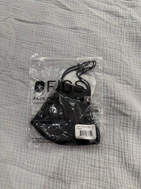 Figs Black Washable Face Mask with Adjustable Ear Loops
